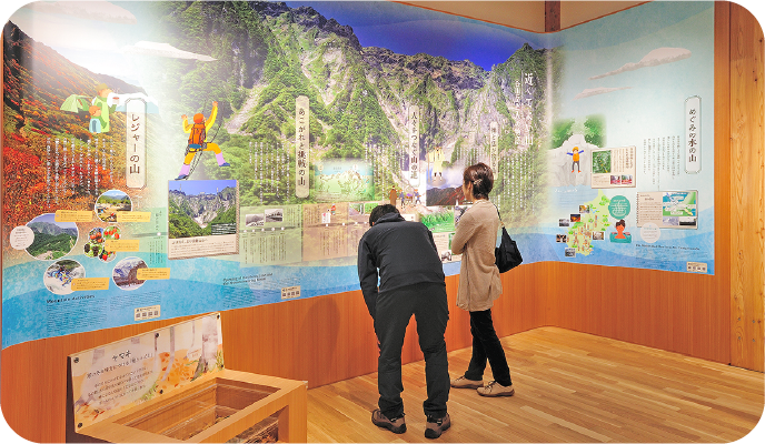 谷川岳を取り巻く周辺環境や、地質について学ぶ画像